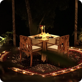 Candlelight Dinner Setup